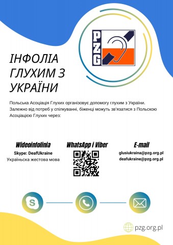 Infolinia dla głuchych z Ukrainy - w języku ukraińskim 