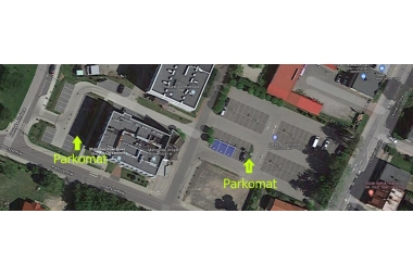 Parking chrzanowskiego starostwa zdjęcie z satelity 