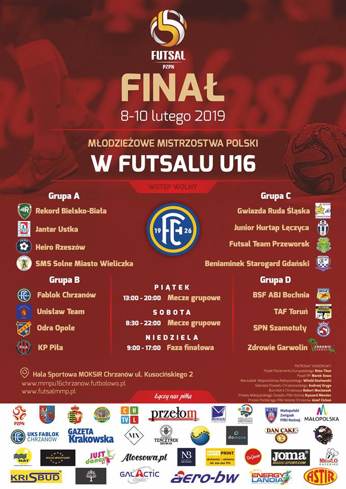Młodzieżowe Mistrzostwa Polski w FUTSALU U16 