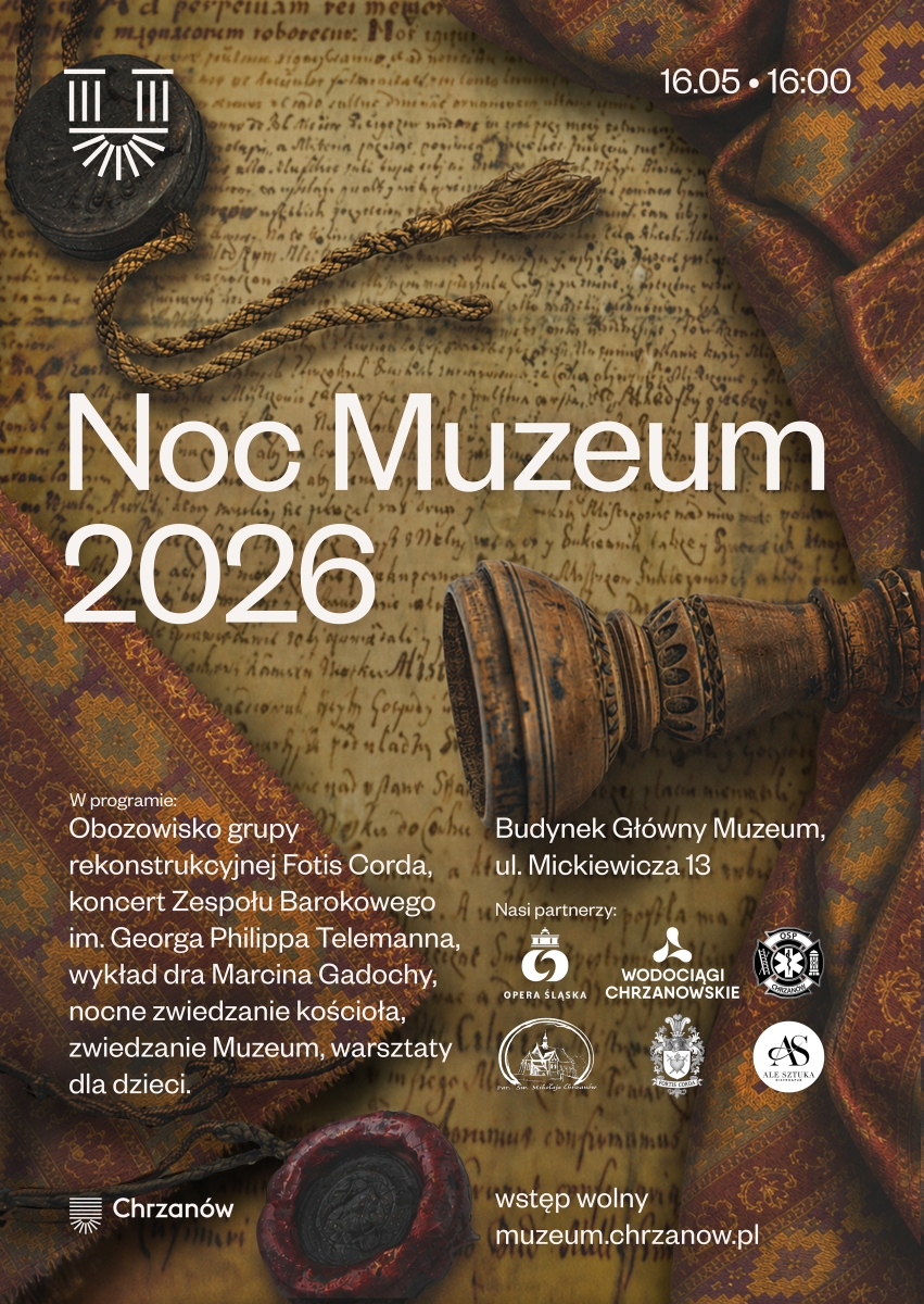 plakat przedstawiający program Nocy Muzeum