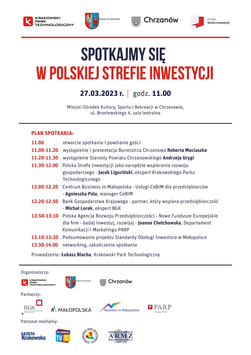baner informacyjny spotkajmy się w polskiej strefie inwestycji 