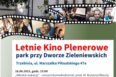 Plakat ze zdjęciem Dworu Zieleniewskich w Trzebini 