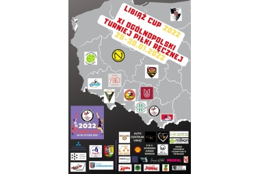 Plakat z zarysem mapy Polski 
