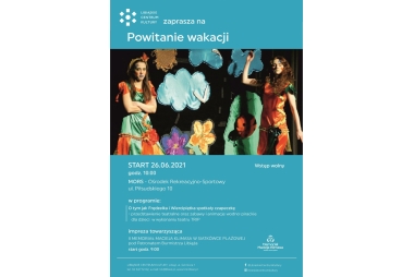 Plakat ze zdjęciem ze spektaklu teatralnego dla dzieci 