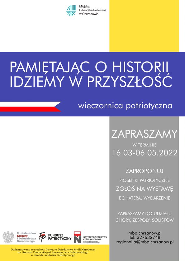 Plakat żółto-niebieski 