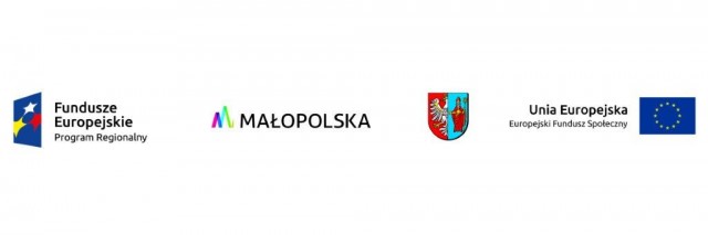 pasek zawierajacy Logo Funduszy Europejskich, małopolski, Powiatu Chrzanowskiego oraz Unii Europejskiej
