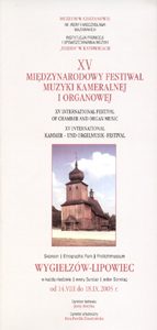 XV Międzynarodowy Festiwal Muzyki Kameralnej i Organowej