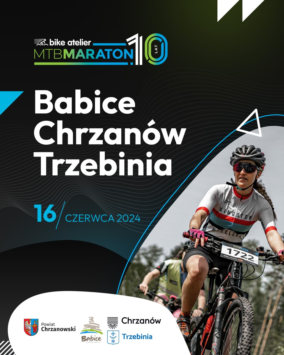 Plakat, rowerzystka w kasku i okularach słonecznych 