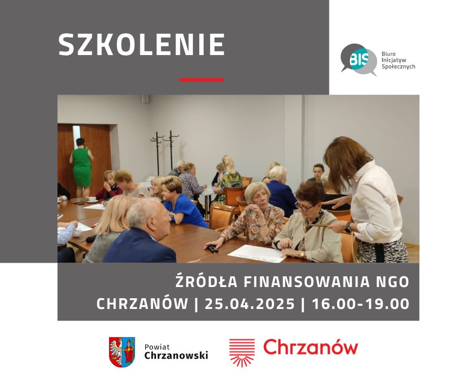 Grafika. W centralnej części zdjęcie kilknastu osób siedzących na sali przy stole. W prawym górny rogu i na dole są logotypy organziatorów. Wokół zdjęcia teksty informujące o szczegółach.