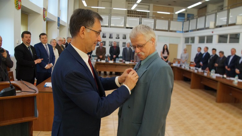 Piotr Grzegorzek otrzymał nagrodę starosty Bonum Facere 