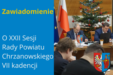 Grafika. Z lewej strony pola tekstowe, z prawej strony zdjęcie sali obrad wraz z radnymi.