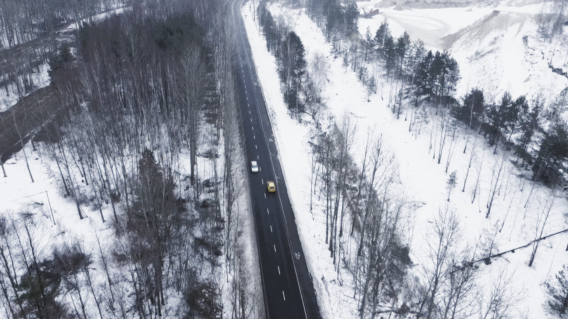 Zdjęcie drogi z lotu ptaka 