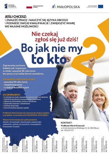 Projekt "Bo jak nie my to kto" szansą na aktywizację