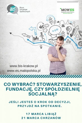 CO WYBRAĆ? STOWARZYSZENIE, FUNDACJĘ, CZY SPÓŁDZIELNIĘ SOCJALNĄ?