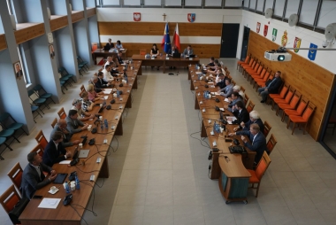 Sesja Rady Powiatu Chrzanowskiego - widok z góry