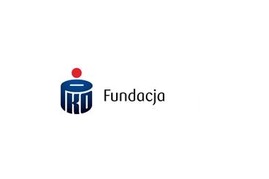 Logo banku PKO i napis Fundacja 