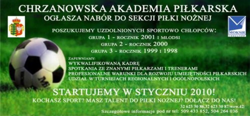 Rusza Chrzanowska Akademia Piłkarska