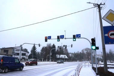 Światła, droga, samochody