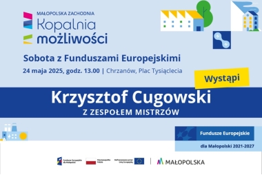 Grafika. W prawym górnym rogu ozdobne znaki graficzne. Na środku pola tekstowe z treścią. Na samym dole logotypy oranziatorów. 