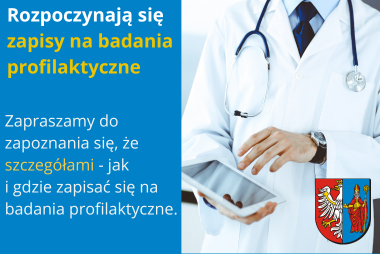 Grafika. Z lewej strony pola tekstowej, z prawej strony zdjęcie lekarza.