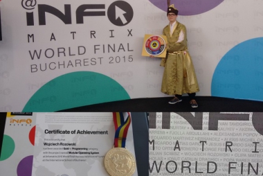 Licealista z Krzeszowic zdobył złoty medal na międzynarodowym konkursie informatycznym Infomatrix World Finals 2015