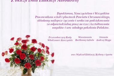 Życzenia z okazji Dnia Edukacji Narodowej 