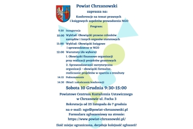 Plakat z programem konferencji 
