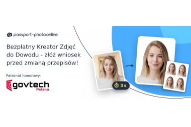 Na biało-niebieskim tle zdjęcie kobiety o blond włosach oraz czarno-czerwony tekst informujący o akcji