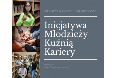 Plakat ze zdjęciami dzieci i napisem Kuźnia kariery 