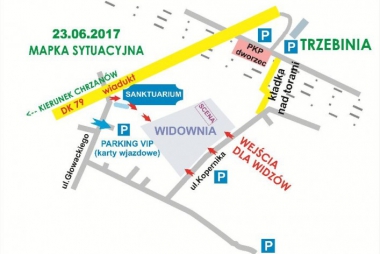 W weekend wielkie świętowanie z powiatem w Trzebini - mapa dojazdu 