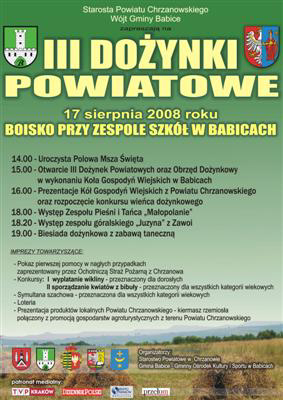 Zapraszamy na III Dożynki Powiatowe