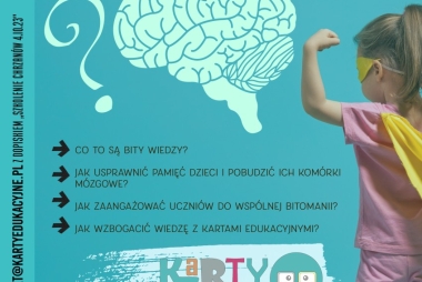Plakat z dzieckiem superbohaterem