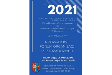 PLAKAT GRANAT, BIAŁE NAPISY WYGIRŁZÓW, 10 WRZEŚNIA 2021, POWIATOWE FORUM ORGANIZACJI POZARZĄDOWYCH, LICZBA MIEJSC OGRANICZONA, ZGŁOSZENIA DO 7 WRZEŚNIA  PIOS@POWIAT-CHRZANOWSKI.PL LUB TELEFONICZNIE 326257984. 