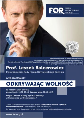 Spotkanie otwarte z Leszkiem Balcerowiczem