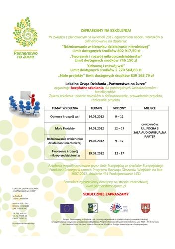 LGD zaprasza do udziału w szkoleniu 
