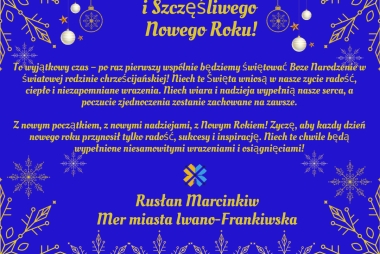 Kartka świąteczna okraszona śnieżynkami 