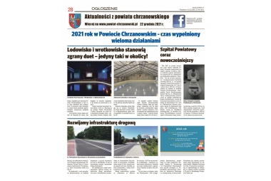 Kolumna w gazecie. Na zdjęciach wrotowisko, lodowisko,tomograf,dwie drogi
