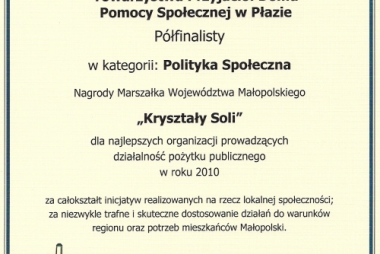 VI edycja konkursu &#8222;KRYSZTAŁY SOLI" rozstrzygnięta
