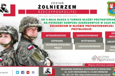Zostań żołnierzem! Trwa nabór  do służby przygotowawczej