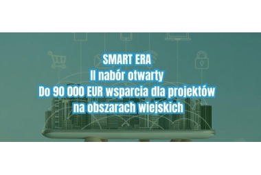 Grafika z napisem. W tle wierzowce przedstawiające fragment miasta.