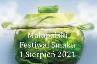 Na błekitnym tle zielona kapusta z napisem informującym o imprezie