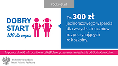 Dobry Start - 300 złotych dla ucznia 