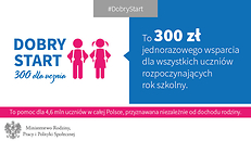Dobry Start - 300 złotych dla ucznia 