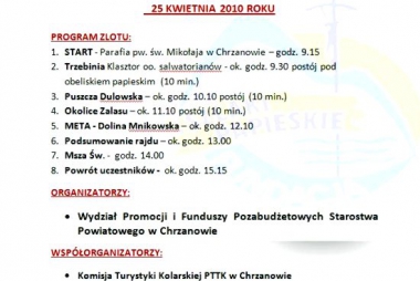 Zapraszamy na Zlot pn." Wędruj z nami papieskimi szlakami"