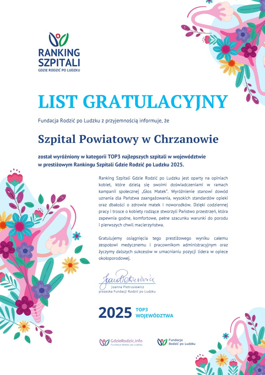List gratulacyjny 