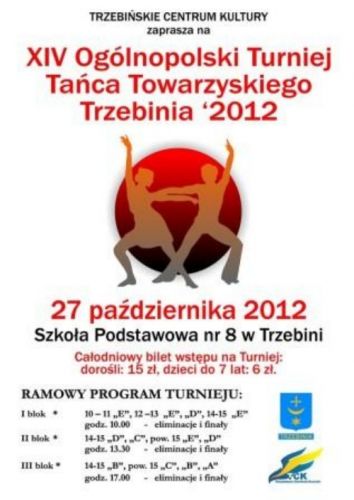 Zapraszamy na Trzebiński Ogólnopolski Turniej Tańca Towarzyskiego