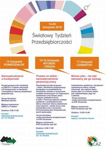 Chrzanowski urząd pracy włączył się w akcję pod hasłem Światowy Tydzień Przedsiębiorczości