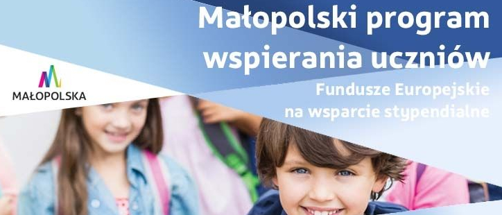 Grafika. W prawym górnym rogu napisy. W lewym dolnym zdjęcie kilku dzieci. Z lewej strony logotyp Województwa Małopolskiego