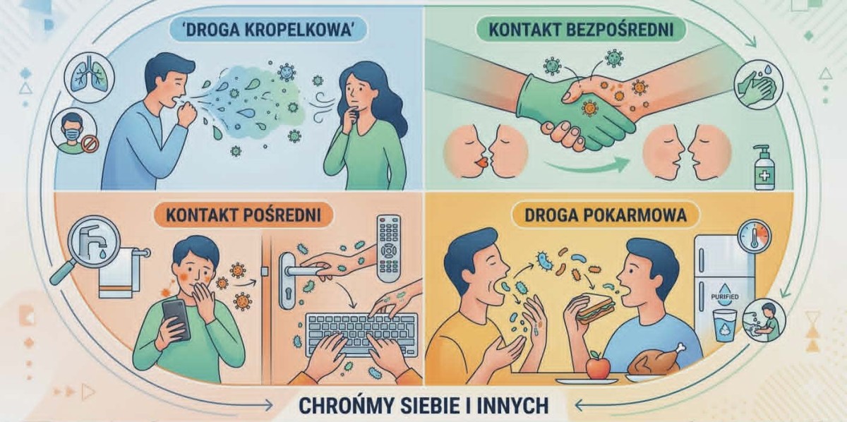 Przedstawienie sposobów zakażenia 