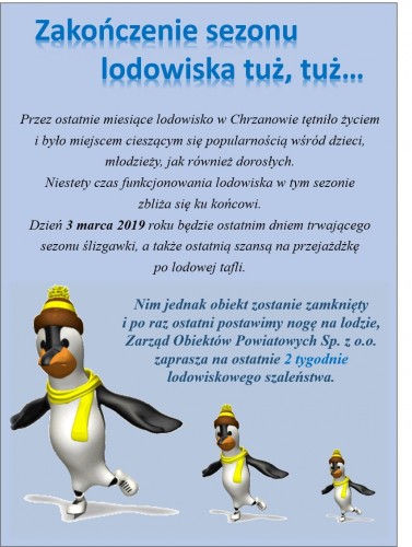 Zakończenie sezonu lodowiska - 3 marca 2019